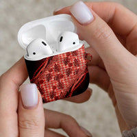 Hawaii Breadfruit Palaka AirPods Case Ulaula Maile Lei - Polynesian Pride