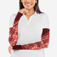 Hawaii Breadfruit Palaka Arm Sleeves Ulaula Maile Lei - Polynesian Pride