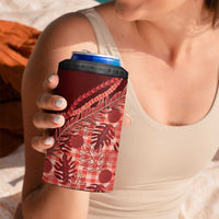 Hawaii Breadfruit Palaka 4 in 1 Can Cooler Tumbler Ulaula Maile Lei - Polynesian Pride