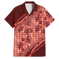Hawaii Breadfruit Palaka Family Matching Mermaid Dress and Hawaiian Shirt Ulaula Maile Lei - Polynesian Pride