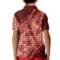 Hawaii Breadfruit Palaka Kid Polo Shirt Ulaula Maile Lei - Polynesian Pride