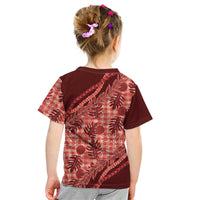 Hawaii Breadfruit Palaka Kid T Shirt Ulaula Maile Lei - Polynesian Pride