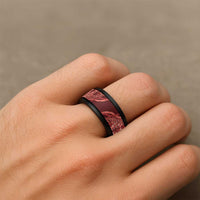 Hawaii Breadfruit Palaka Spinner Ring Ulaula Maile Lei - Polynesian Pride