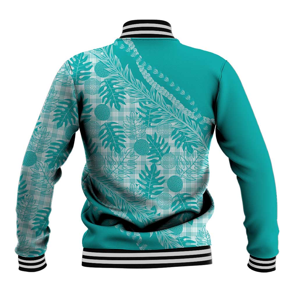 Hawaii Breadfruit Palaka Baseball Jacket Polu Opal Maile Lei - Polynesian Pride