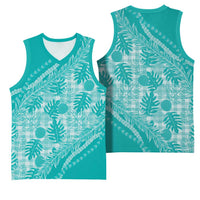Hawaii Breadfruit Palaka Basketball Jersey Polu Opal Maile Lei - Polynesian Pride