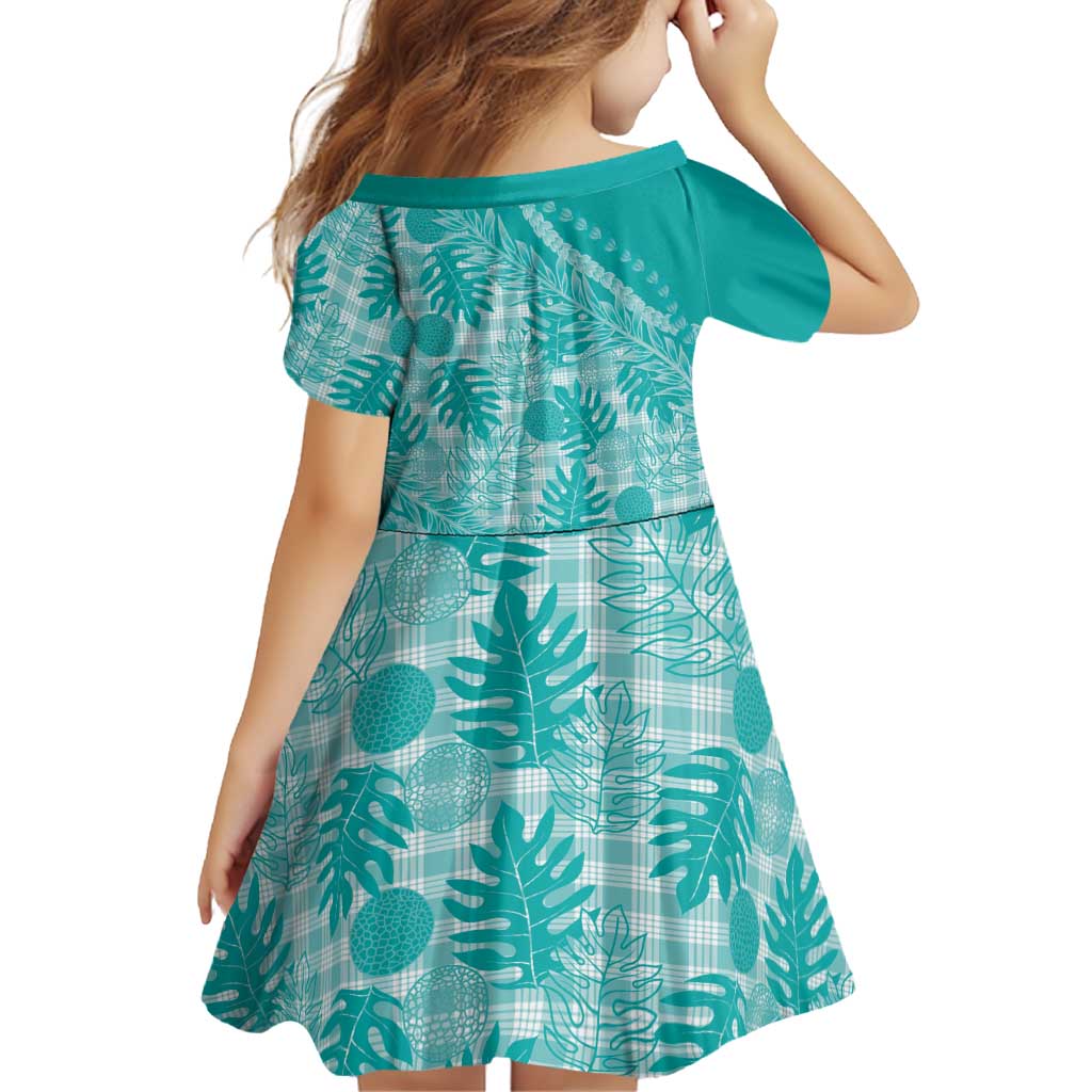 Hawaii Breadfruit Palaka Family Matching Short Sleeve Bodycon Dress and Hawaiian Shirt Polu Opal Maile Lei LT9 - Polynesian Pride