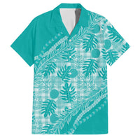 Hawaii Breadfruit Palaka Family Matching Tank Maxi Dress and Hawaiian Shirt Polu Opal Maile Lei - Polynesian Pride