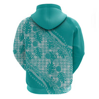 Hawaii Breadfruit Palaka Hoodie Polu Opal Maile Lei - Polynesian Pride