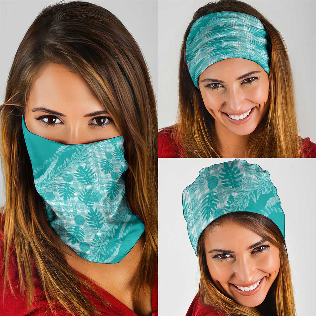 Hawaii Breadfruit Palaka Neck Gaiter Polu Opal Maile Lei - Polynesian Pride