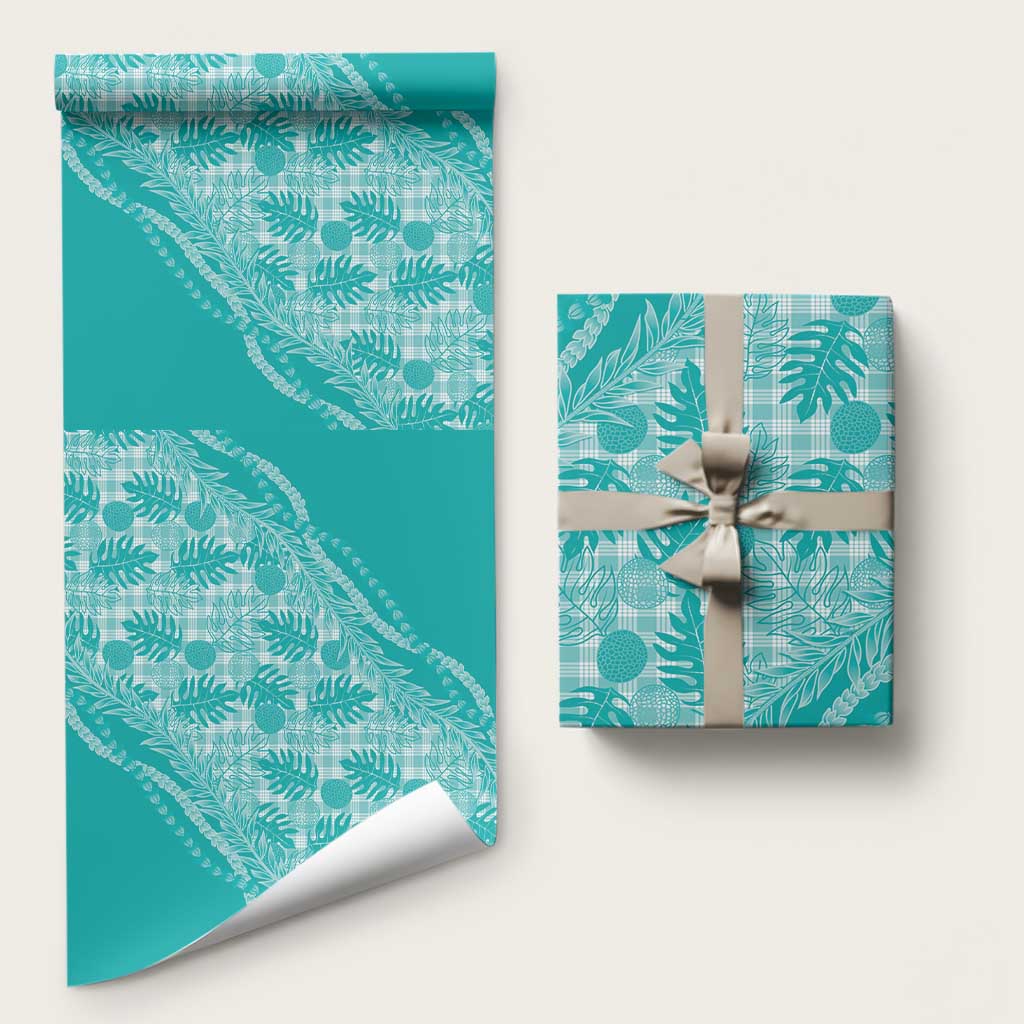 Hawaii Breadfruit Palaka Wrapping Paper Polu Opal Maile Lei - Polynesian Pride