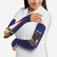 American Samoa Heart Tribal Personalized Arm Sleeves Polynesian Patterns