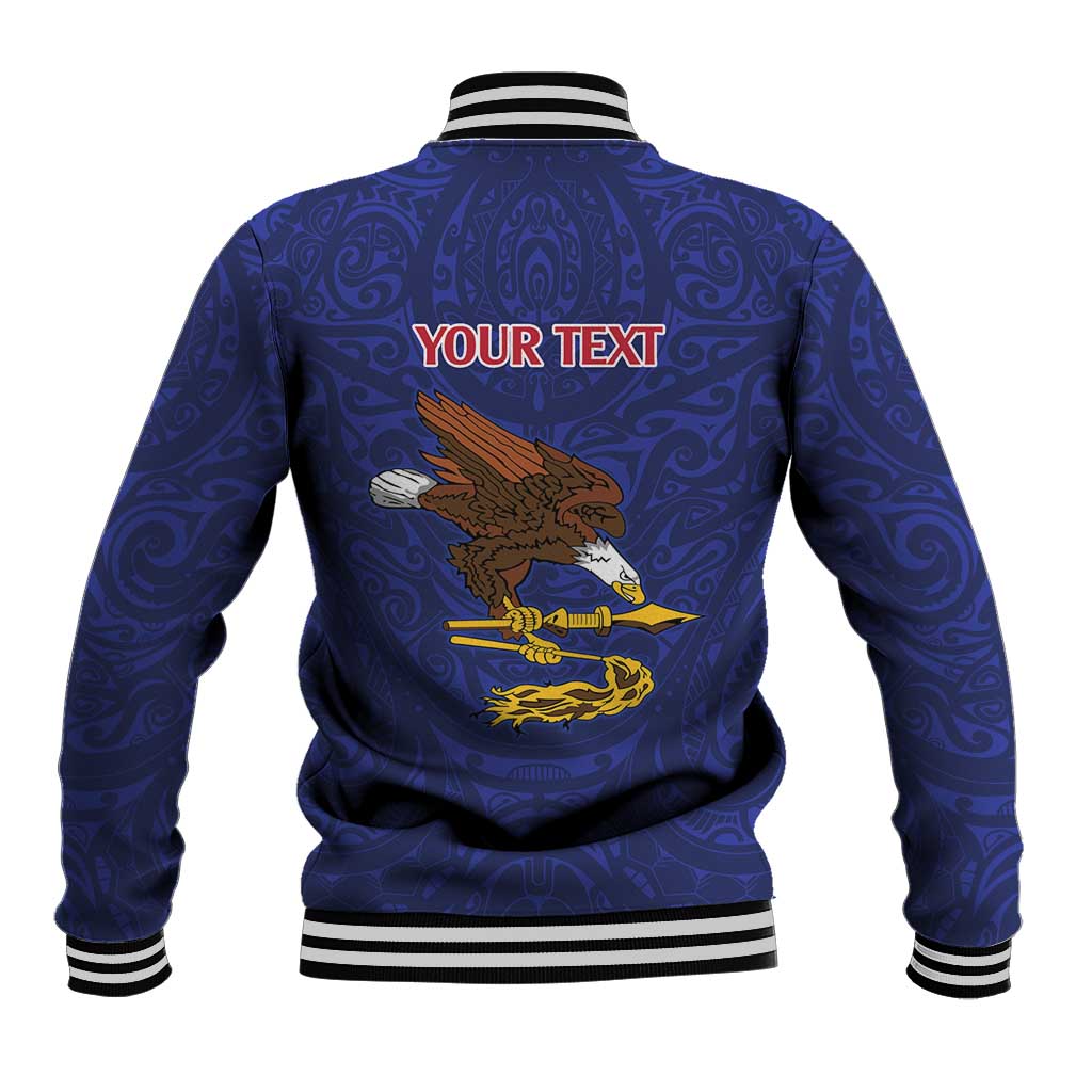 American Samoa Heart Tribal Personalized Baseball Jacket Polynesian Patterns