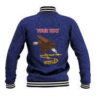 American Samoa Heart Tribal Personalized Baseball Jacket Polynesian Patterns