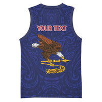 American Samoa Heart Tribal Personalized Basketball Jersey Polynesian Patterns