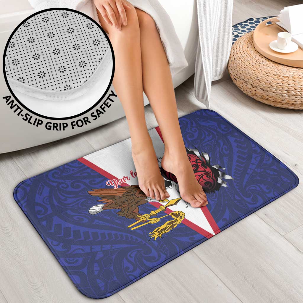 American Samoa Heart Tribal Personalized Bathroom Set Polynesian Patterns
