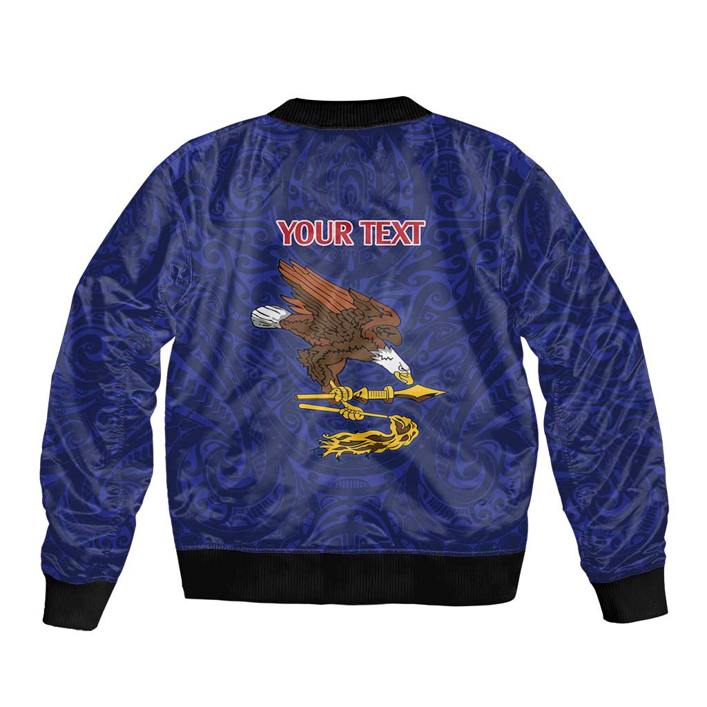 American Samoa Heart Tribal Personalized Bomber Jacket Polynesian Patterns LT9 - Polynesian Pride