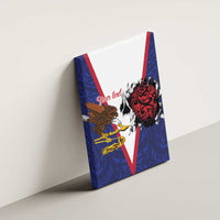 American Samoa Heart Tribal Personalized Canvas Wall Art Polynesian Patterns