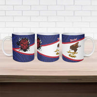 American Samoa Heart Tribal Personalized Ceramic Mug Polynesian Patterns