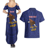 American Samoa Heart Tribal Personalized Couples Matching Summer Maxi Dress and Hawaiian Shirt Polynesian Patterns