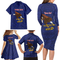 American Samoa Heart Tribal Personalized Family Matching Long Sleeve Bodycon Dress and Hawaiian Shirt Polynesian Patterns