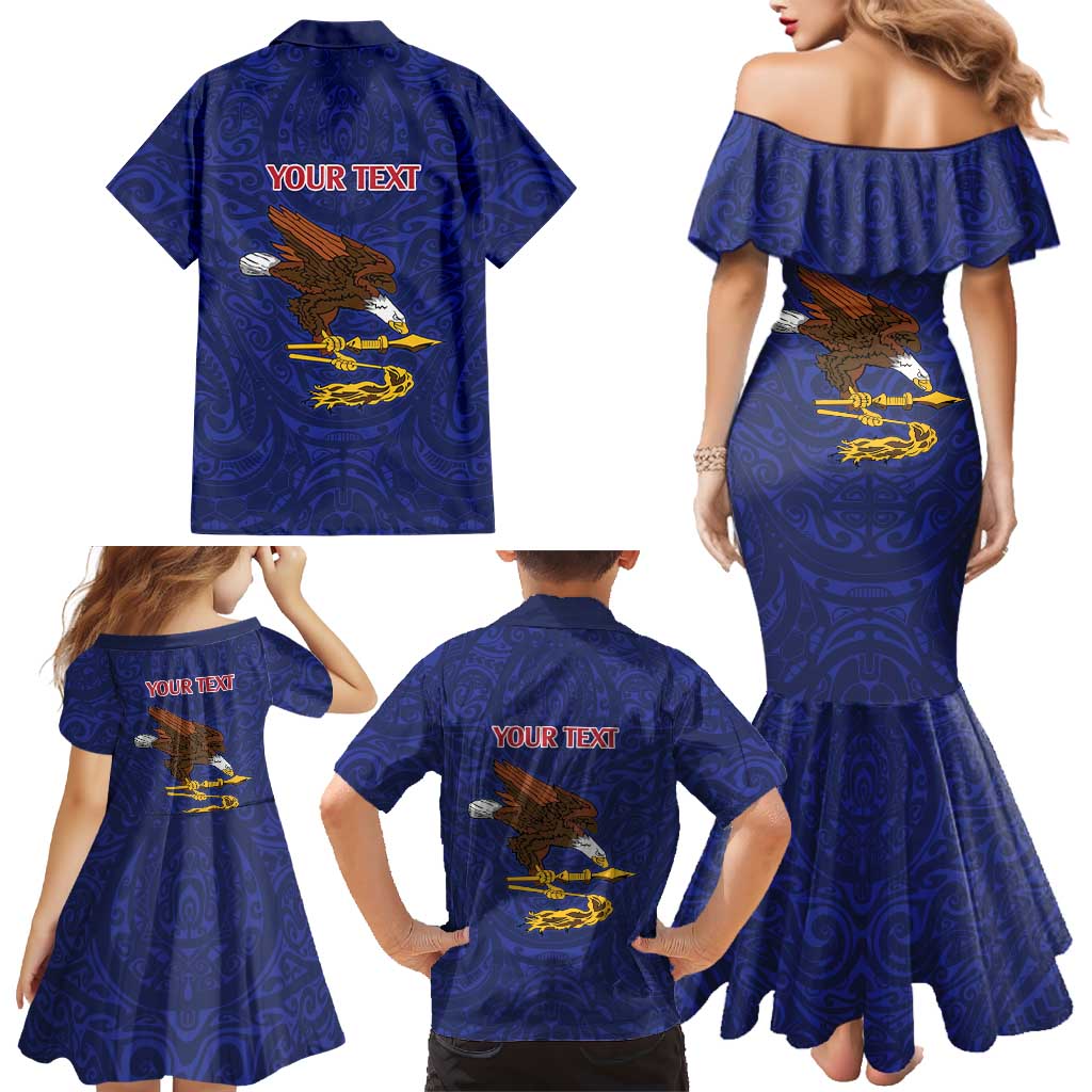 American Samoa Heart Tribal Personalized Family Matching Mermaid Dress and Hawaiian Shirt Polynesian Patterns