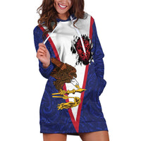 American Samoa Heart Tribal Personalized Hoodie Dress Polynesian Patterns