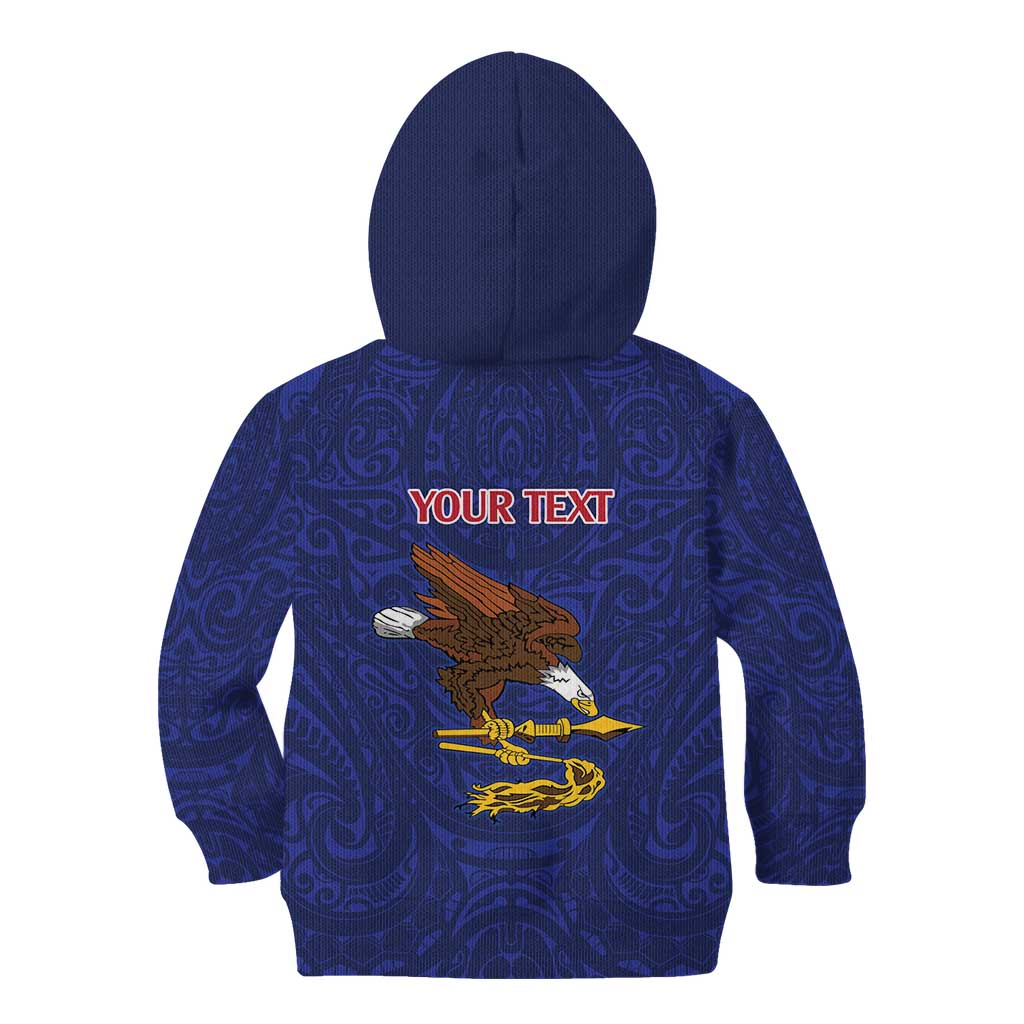 American Samoa Heart Tribal Personalized Kid Hoodie Polynesian Patterns
