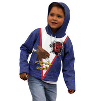 American Samoa Heart Tribal Personalized Kid Hoodie Polynesian Patterns