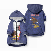American Samoa Heart Tribal Personalized Pet Hoodie Polynesian Patterns LT9 Zip-up Blue - Polynesian Pride