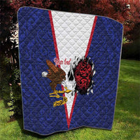 American Samoa Heart Tribal Personalized Quilt Polynesian Patterns