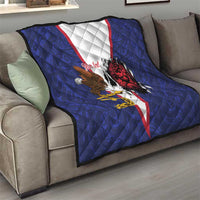 American Samoa Heart Tribal Personalized Quilt Polynesian Patterns