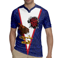 American Samoa Heart Tribal Personalized Rugby Jersey Polynesian Patterns