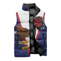American Samoa Heart Tribal Personalized Sleeveless Puffer Jacket Polynesian Patterns