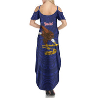 American Samoa Heart Tribal Personalized Summer Maxi Dress Polynesian Patterns