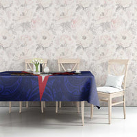 American Samoa Heart Tribal Personalized Tablecloth Polynesian Patterns