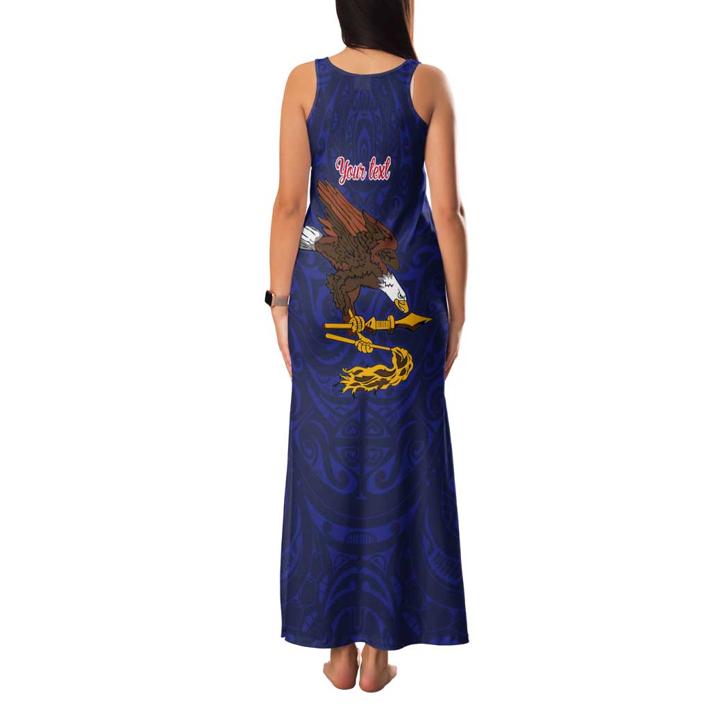 American Samoa Heart Tribal Personalized Tank Maxi Dress Polynesian Patterns