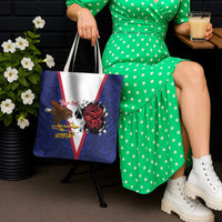 American Samoa Heart Tribal Personalized Tote Bag Polynesian Patterns