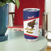 American Samoa Heart Tribal Personalized Tumbler Cup Polynesian Patterns