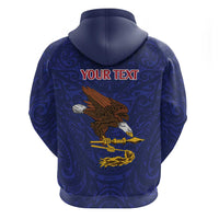 American Samoa Heart Tribal Personalized Zip Hoodie Polynesian Patterns