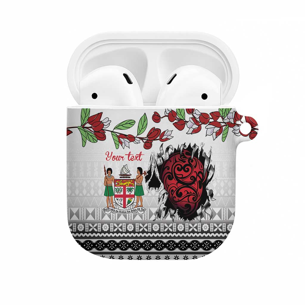 Fiji Heart Tribal Personalised AirPods Case Polynesian Patterns