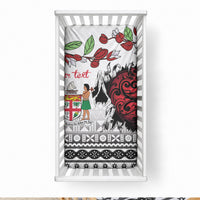 Fiji Heart Tribal Personalised Baby Bed Cover Polynesian Patterns LT9 28 × 52 in White - Polynesian Pride