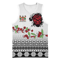 Fiji Heart Tribal Personalised Basketball Jersey Polynesian Patterns
