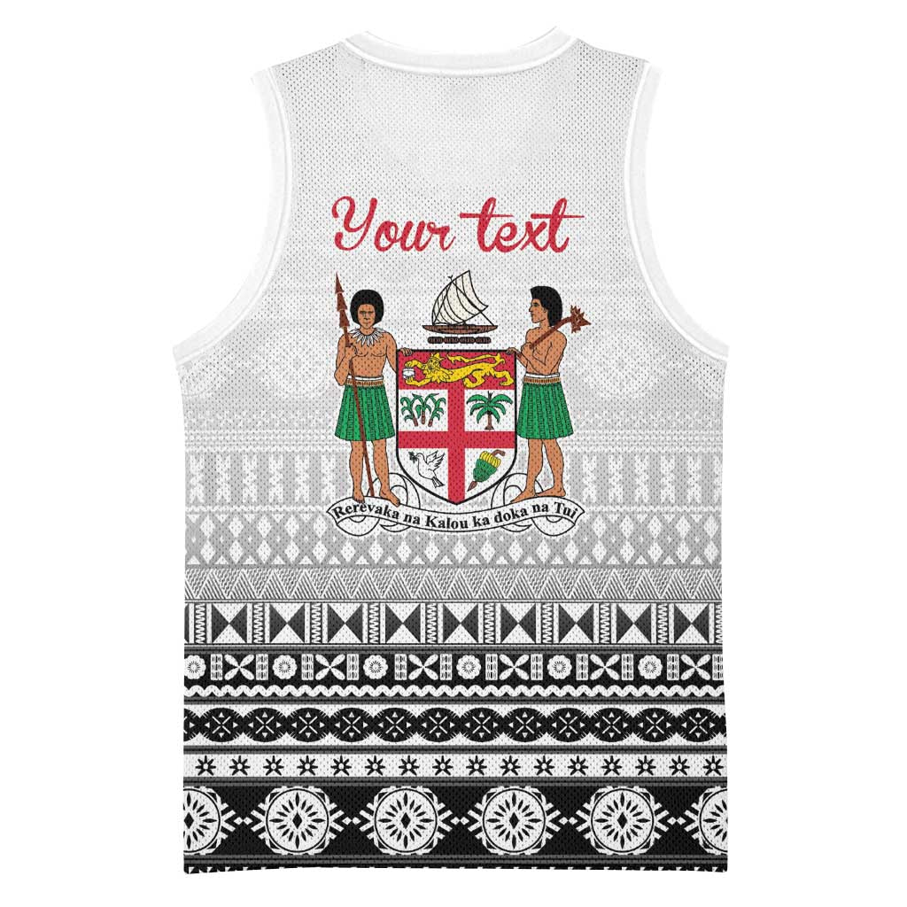 Fiji Heart Tribal Personalised Basketball Jersey Polynesian Patterns