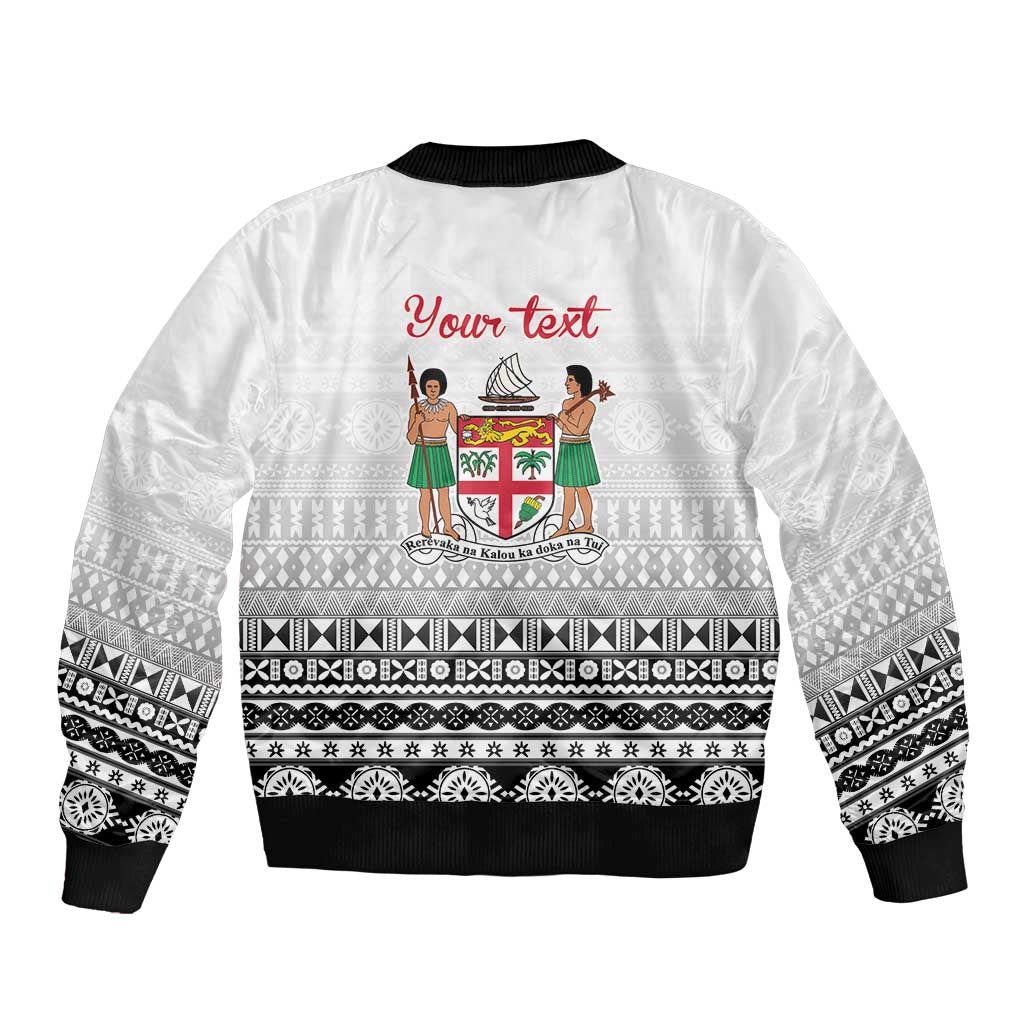 Fiji Heart Tribal Personalised Bomber Jacket Polynesian Patterns