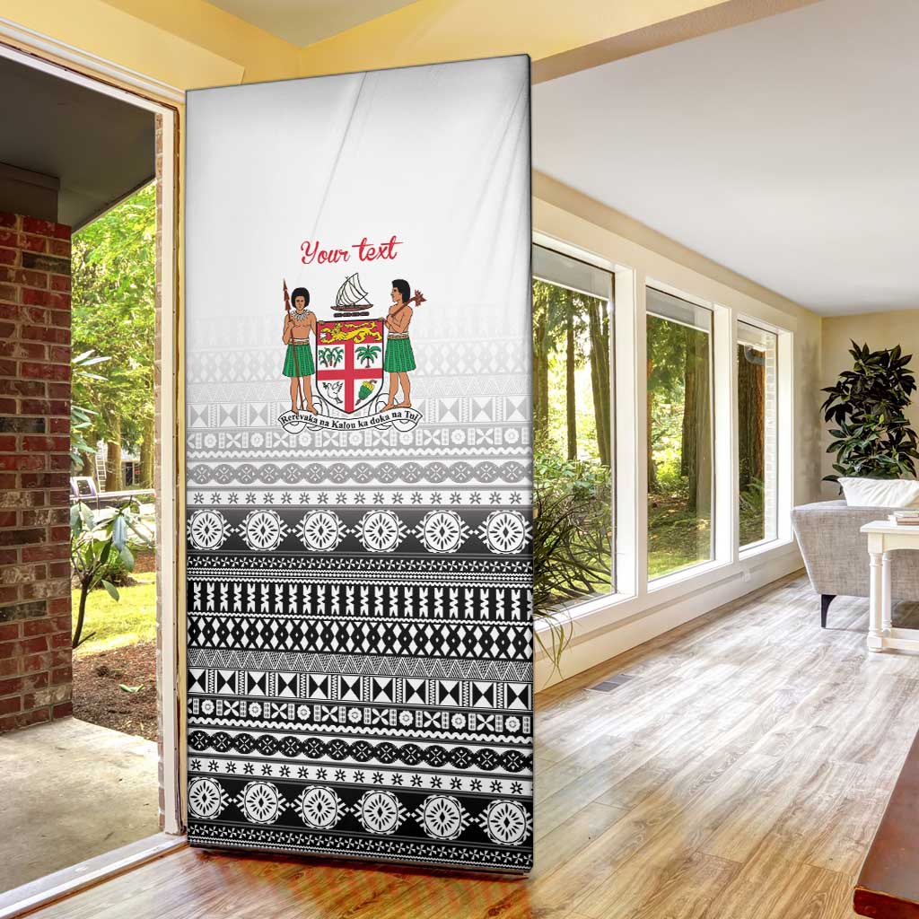 Fiji Heart Tribal Personalised Door Cover Polynesian Patterns