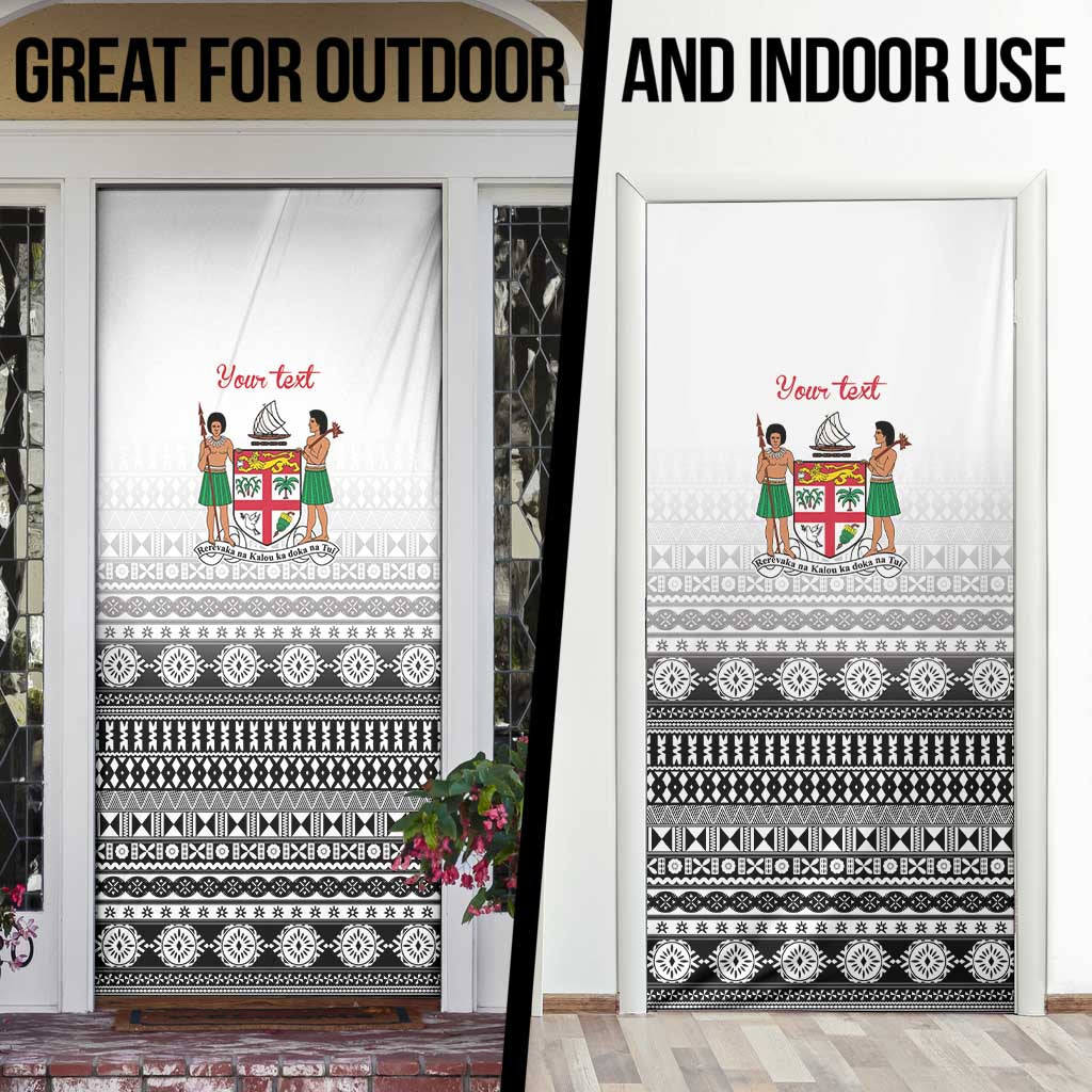 Fiji Heart Tribal Personalised Door Cover Polynesian Patterns