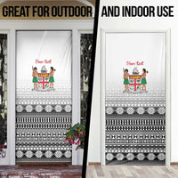 Fiji Heart Tribal Personalised Door Cover Polynesian Patterns