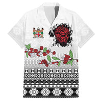 Fiji Heart Tribal Personalised Family Matching Off Shoulder Maxi Dress and Hawaiian Shirt Polynesian Patterns