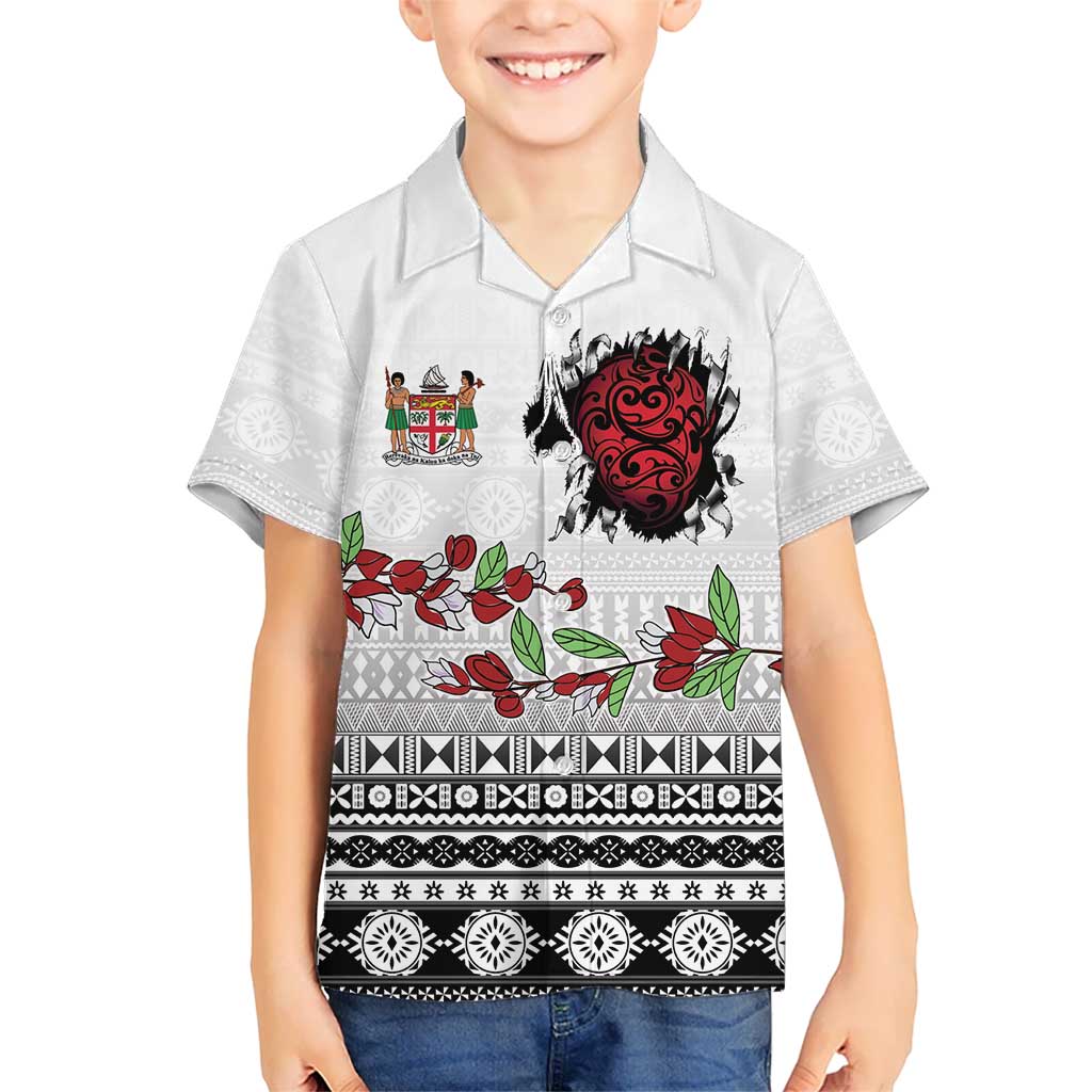 Fiji Heart Tribal Personalised Family Matching Tank Maxi Dress and Hawaiian Shirt Polynesian Patterns