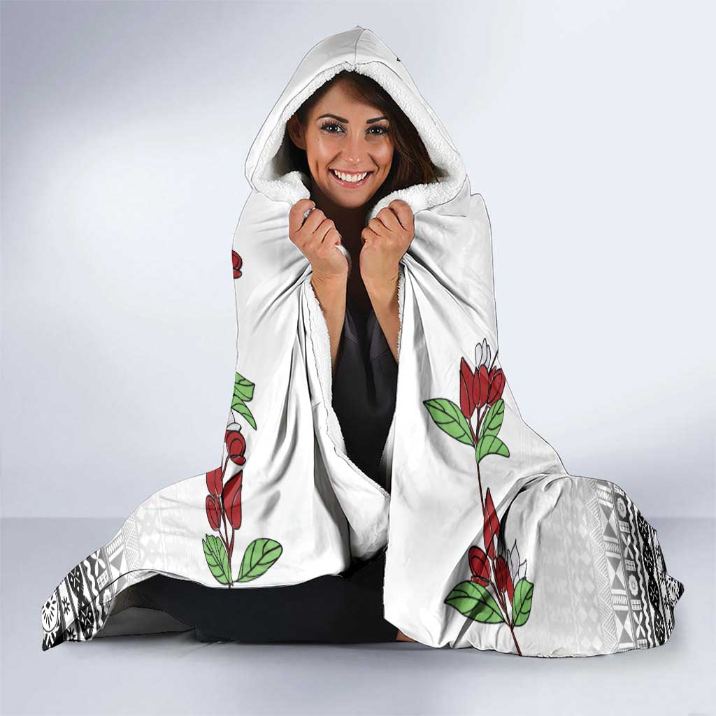 Fiji Heart Tribal Personalised Hooded Blanket Polynesian Patterns